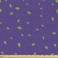 thumbnail image 1 of Ambesonne Green and Purple Fabric by the Yard Upholstery, Birch Leaves Motif, 2 Yards, Quartz and Lime Green, 1 of 4