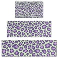 thumbnail image 1 of Green and Purple Of Leopard Print Kitchen Rugs Sets Of 3,Kitchen Runner Rugs Non Skid Washable,Decorative Kitchen Floor Mats for Kitchen,Sink,Laundry,17"x30"+ 17"x47" + 17"x59", 1 of 6