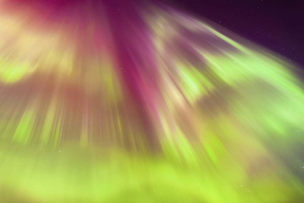 A Green And Purple Northern Lights Corona In The Sky Above The Tony Knowles Coastal Trail Winter Anchorage Southcentral Alaska Usa Canvas Art - Kevin Smith Design Pics (38 x 24)