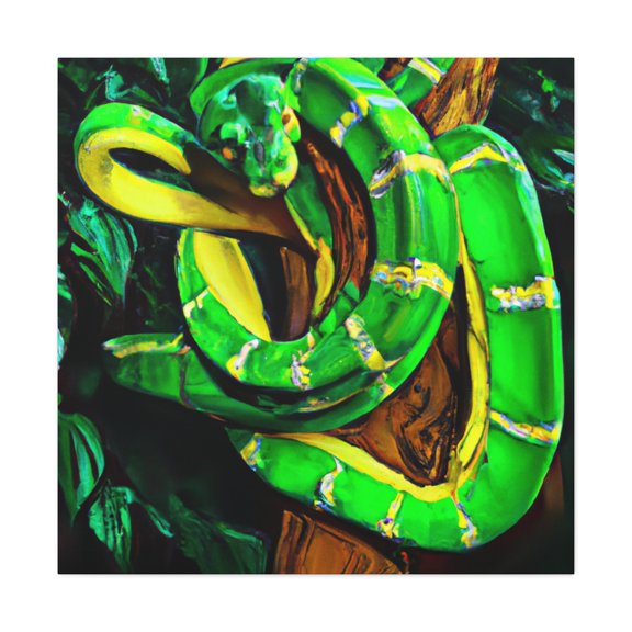 Green Python Guardianship. - Canvas