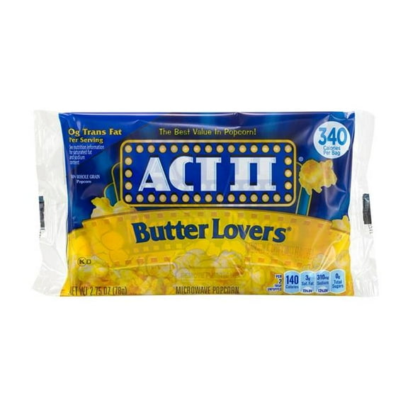 Green Rabbit Holdings ACT II Butter Lovers Microwave Popcorn Bags - 2.75 oz - 36 Count