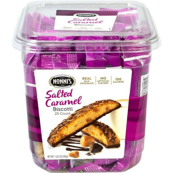 Green Rabbit Holdings B2946132 Salted Caramel Biscotti Cookie Box - Pack of 25