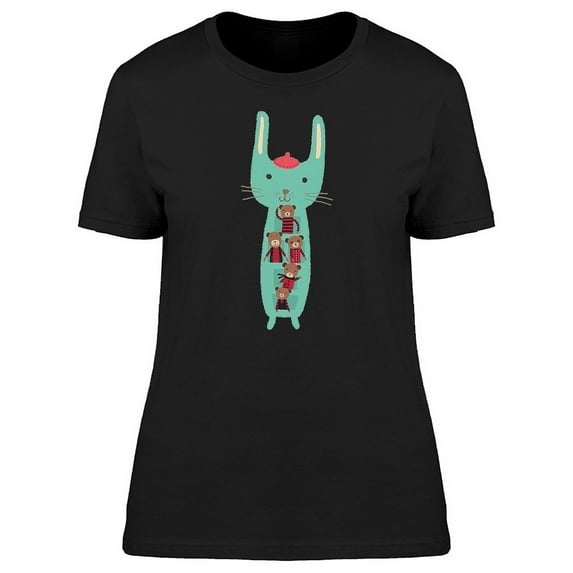 Green Rabbit With Five Bears Tee Women's -Image by Shutterstock