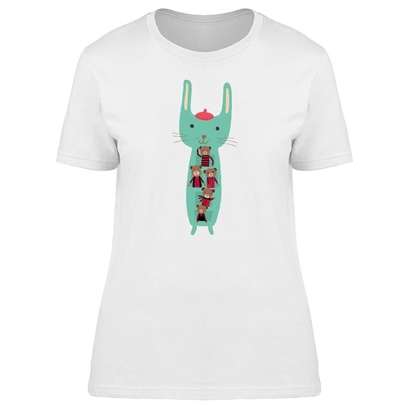 Green Rabbit With Five Bears Tee Women's -Image by Shutterstock