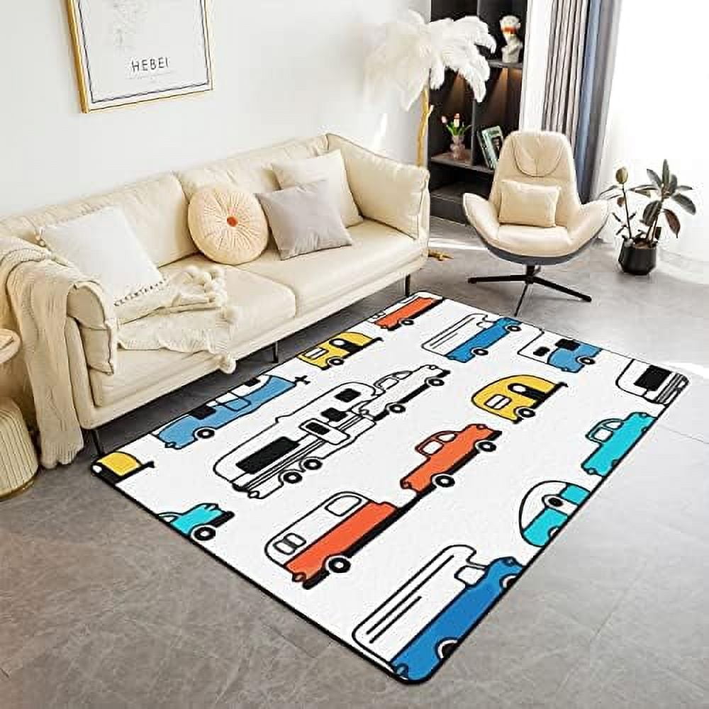 Green Race Car Area Rug 4x5 Sports Racing Car Carpet Extreme Games ...