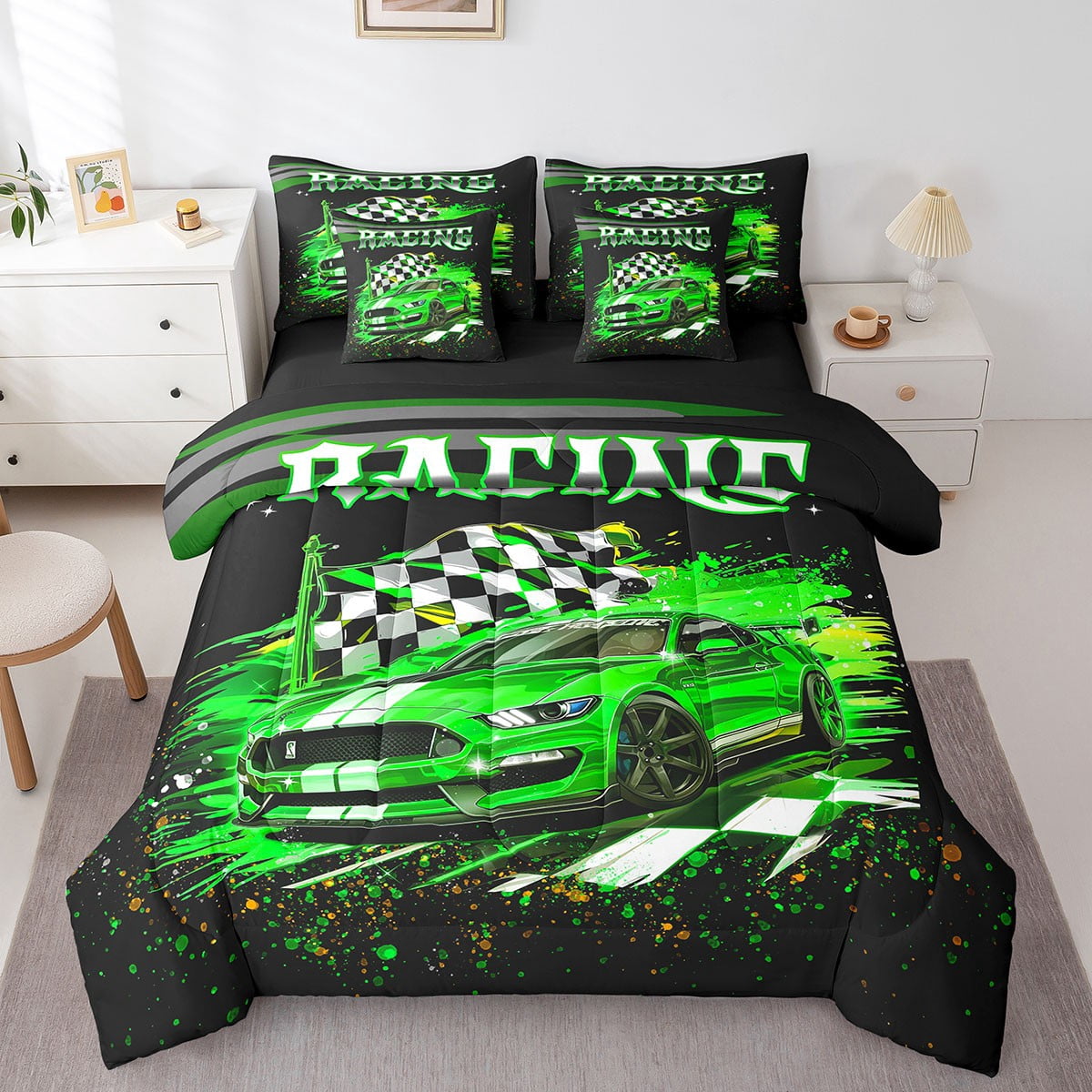 Non-Wing Sprint Car Bedding Set Purple
