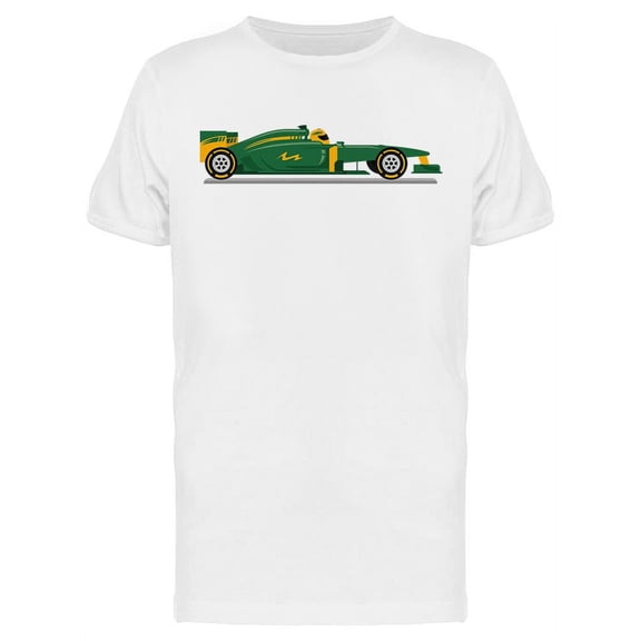 Green Racing Car Side View T-Shirt Men -Image by Shutterstock, Male Large
