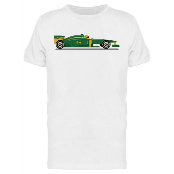 Green Racing Car Side View T-Shirt Men -Image by Shutterstock, Male Medium