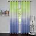 thumbnail image 1 of Green Rainbow Faded Modern Window Curtain Panel: 52" x 84", 8 Grommet Panel, 1 of 1