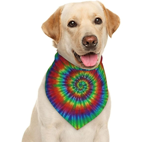 Green Rainbow Yellow Blue Rose Red Tie Dye Dog Bandana Scarf Triangle Bibs Pet Accessories Cat Kerchief