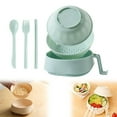 thumbnail image 1 of Green Ramen Bowl Set, Complete with Chopsticks and Spoon, Microwave Safe, Perfect for Summer Lunches and Dorm Room Cooking, 1 of 9