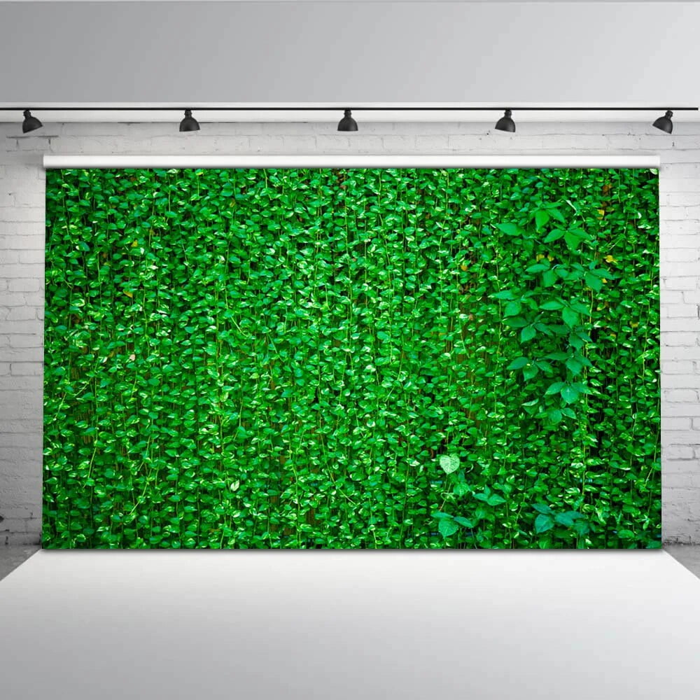 Green Rattan Photo Booth Backdrops for Photography Studio Married