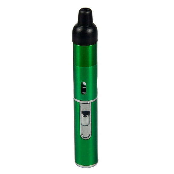 Green Rechargeable Butane Torch Lighter Multipurpose Hand Lighter Adjustable Flame Refillable Butane Lighter For Candles Grills Outdoor Use 0.12 Lb Weight