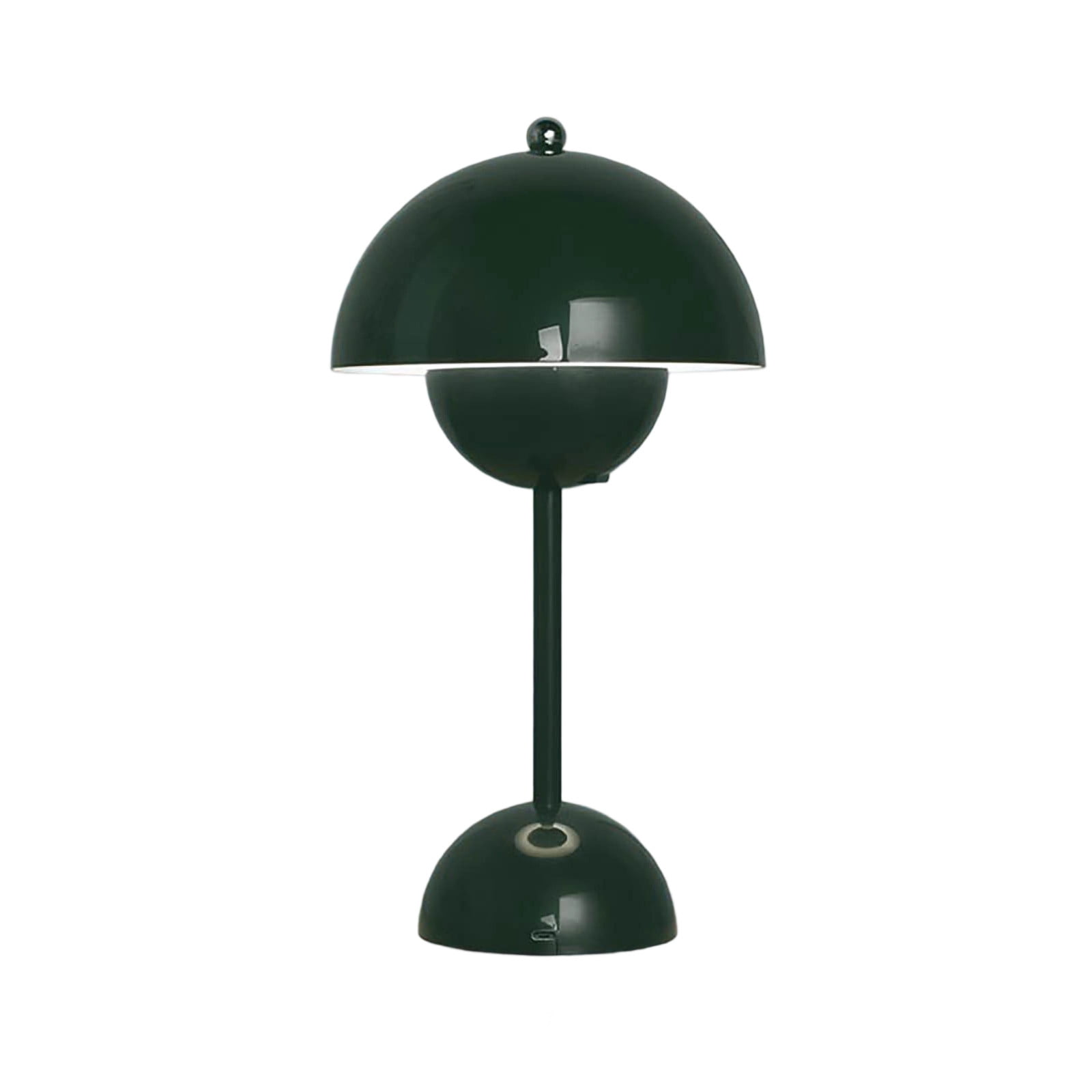 Green Rechargeable Flower Bud Desk Lamp Touch Dimmable Night Light Minimalist Mushroom Table Lamp Retro Bedside Lamp for Bedroom
