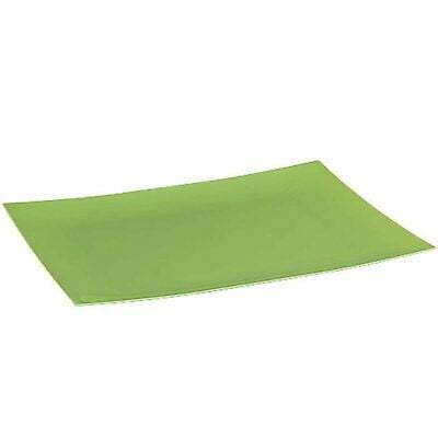 Green Rectangular Plastic Appetizer Plates Pistachio 7.5" For All Events 10Count