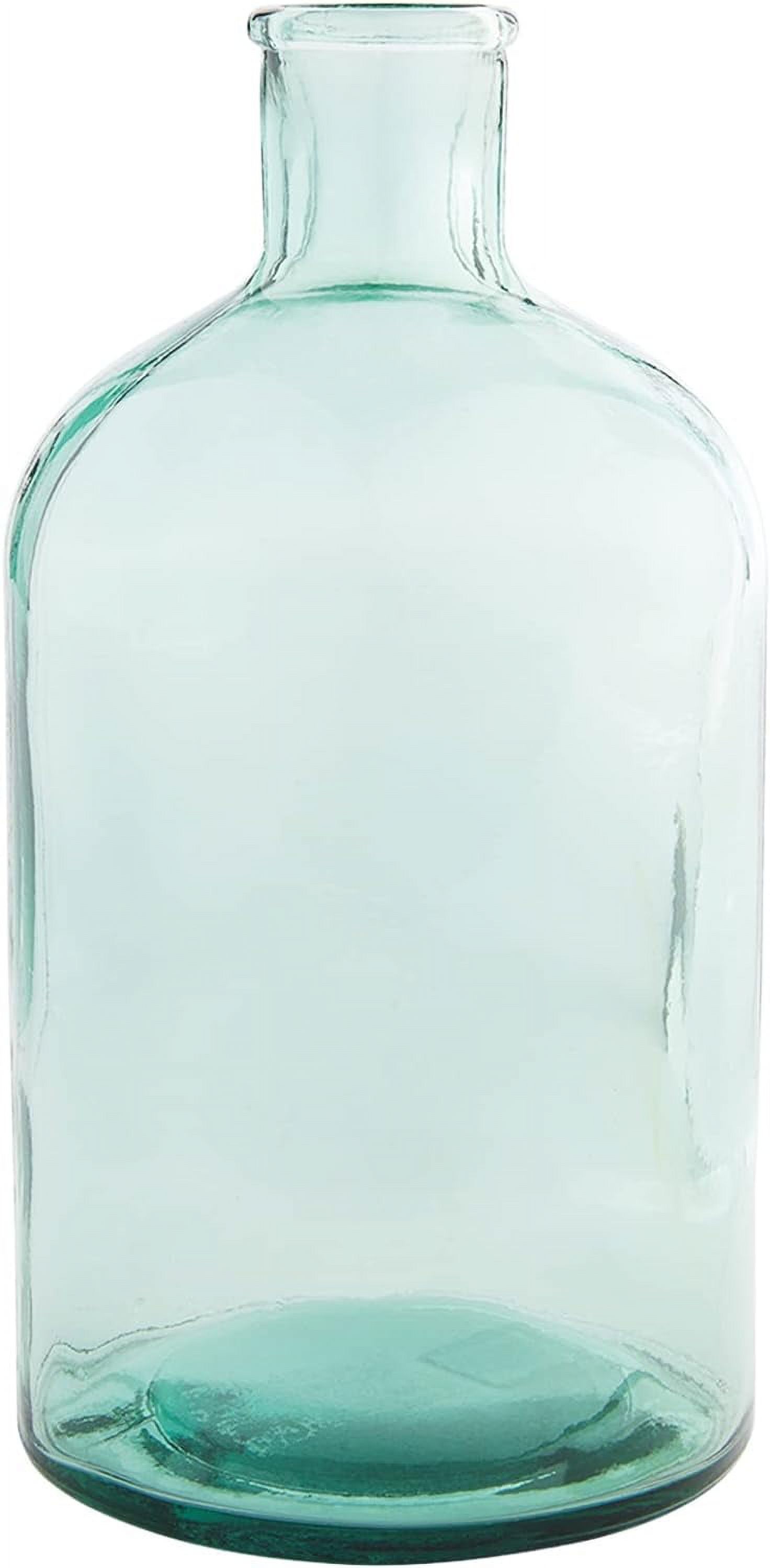 Green Recycled Spanish Glass Bottleneck Vase (Decorative, 9 X 4.5