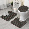 thumbnail image 1 of Green and Red Checkerboard Checkered Pattern Bathroom Rugs Sets 3 Piece,Toilet Cover Set,Absorbent Non Slip Bathroom Mats Sets with U-Shaped Contour Rug Toilet Rug Set, 1 of 5