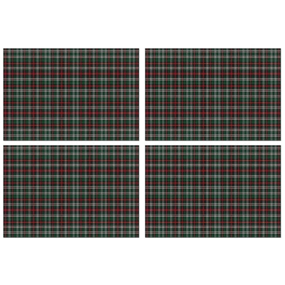 Green and Red Checkerboard Checkered Pattern Summer Placemats Table Placemats Set Of 4-Linen Kitchen Washable Placemats Table Mats 11.8"x17.7" Non-Slip Heat Resistant