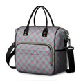 thumbnail image 1 of Green and Red Checkered Pattern Insulated Leakproof Lunch Box for Women, Large Lunch Bag for Tween Teen Adult, Loncheras Para Mujer for Work Beach Travel Picnic Camping, 1 of 6