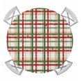 thumbnail image 1 of Green Red Checkered Round Tablecloth for 45-54 Inch Tables,Fitted Table Cover with Elastic Edge,Farmhouse Christmas Winter Striped Waterproof Outdoor Table Cloth Protector for Patio Garden Dinner, 1 of 9
