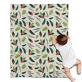 thumbnail image 1 of Green and Red Christmas Holly Pattern Blanket,Comfortable Soft Flannel Throw Blanket,All Season,Warm Lightweight Blankets for Sofa Bed Couch Living Room Chair,30"x40", 1 of 4