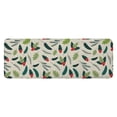 thumbnail image 1 of Green and Red Christmas Holly Pattern Kitchen Rug Mat,Kitchen Runner Rugs Non Skid Washable,Decorative Kitchen Floor Mats for Kitchen,Sink,Laundry,17"x47.2", 1 of 7