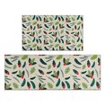 thumbnail image 1 of Green and Red Christmas Holly Pattern Kitchen Rugs Sets Of 2,Anti Fatigue Kitchen Mat Rugs Non Slip Washable,Decorative Kitchen Floor Mats for Kitchen,Sink,Laundry,17"x30"+17"x47", 1 of 7
