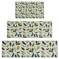 thumbnail image 1 of Green and Red Christmas Holly Pattern Kitchen Rugs Sets Of 3,Kitchen Runner Rugs Non Skid Washable,Decorative Kitchen Floor Mats for Kitchen,Sink,Laundry,17"x30"+ 17"x47" + 17"x59", 1 of 6