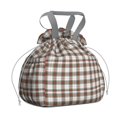 thumbnail image 1 of Green and Red Christmas Plaid Pattern Drawstring Lunch Bag Women - Drawstring Lunch Bag Insulated for Work Office - Stain-Resistant Large Lunchbags for Women with Multi-Pockets, 1 of 6