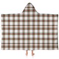 thumbnail image 1 of Green and Red Christmas Plaid Pattern Hooded Bath Towel，60"x35" for Ages 3 To 12 Kids, Quick Dry Lightweight Soft Microfiber Hood Beach Towel Cover Up for Kids, 1 of 7