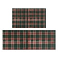 thumbnail image 1 of Green and Red Christmas Plaid Pattern Kitchen Rugs Sets Of 2,Anti Fatigue Kitchen Mat Rugs Non Slip Washable,Decorative Kitchen Floor Mats for Kitchen,Sink,Laundry,17"x30"+17"x47", 1 of 7
