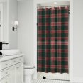 thumbnail image 1 of Green and Red Christmas Plaid Pattern Shower Curtain 36"x72" ,Bathroom Decorative Shower Curtains Set with 12 Hooks,Modern Waterproof Washable Shower Curtain, 1 of 6