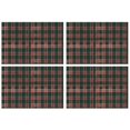 thumbnail image 1 of Green and Red Christmas Plaid Pattern Summer Placemats Table Placemats Set Of 4-Linen Kitchen Washable Placemats Table Mats 11.8"x17.7" Non-Slip Heat Resistant, 1 of 6