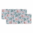 thumbnail image 1 of Green Red Coral Curtain Valances for Windows, Kitchen Valance Window Treatments Panel 2 Pack, Coastal Nautical Summer Beach Rod Pocket Short Curtains for Bathroom Bedroom 42 x 12 Inch, 1 of 8
