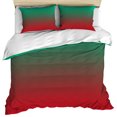 thumbnail image 1 of Green Red Ombre Bedding 3 Piece Duvet Cover Set Full Size, Modern Abstract Art Aesthetics Soft Microfiber Comforter Cover with Zipper Closure & Pillowcases, Wrinkle & FadeResistant Quilt Cover, 1 of 9