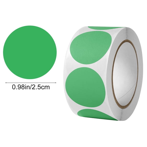 Green Refreshing Green Round Dot Stickers 2.5Cm 500-Pack, Perfect For Nature Themed Crafts Organization Systems And Adding Energetic Visual Markers