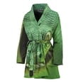 thumbnail image 1 of Green Reticulated Python Snake Women Bathrobe One Size Univeral Fits, Snakes Python Fashion Lightweight Plush Fleece Long Robe For Women, 1 of 3