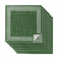 thumbnail image 1 of Green Retro Greek Key Cloth Napkins, Geometric Greece Ancient Rustic Washable and Reusable Dinner Napkins Set of 8, Table Napkin for Kitchen Party Birthday Wedding Hotel Housewarming 20"x20", 1 of 8
