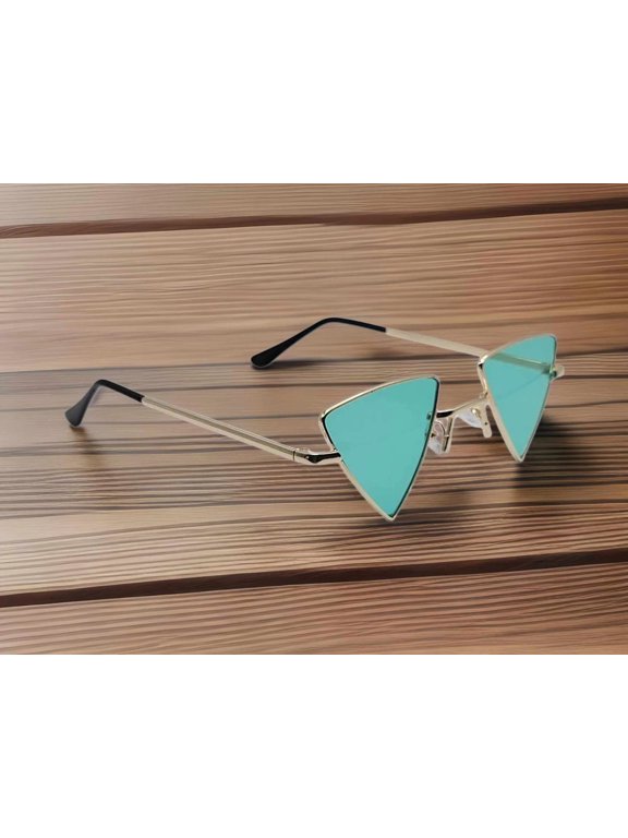 Green Retro Triangle Cat Eye Sunglasses | Cateye Sunglasses Vintage