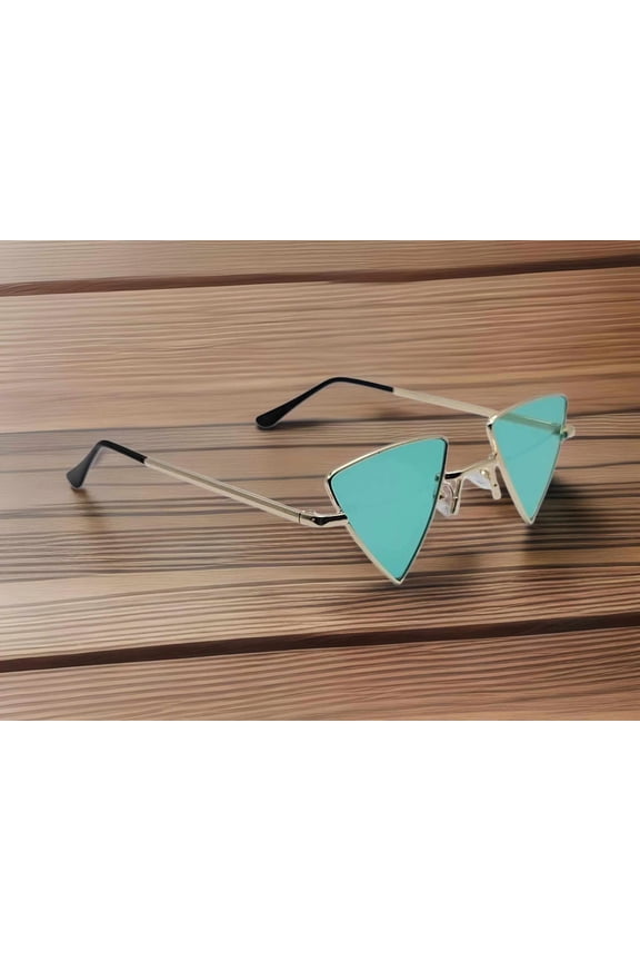 Green Retro Triangle Cat Eye Sunglasses | Cateye Sunglasses Vintage