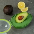 thumbnail image 1 of Green Reusable Avocado Storage Container - Airtight Aguacate Cooler for Fresh Fruit Preservation, Durable Plastic Food Storage Box for Fridge, 1 of 6