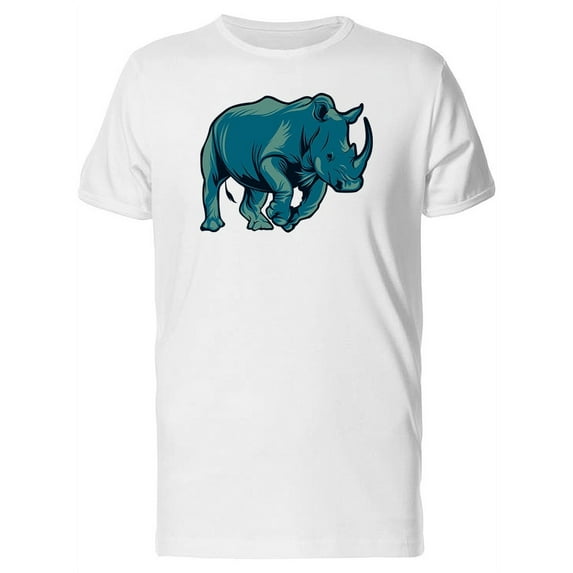Green Rhino Mascot T-Shirt Men -Image by Shutterstock, Male 3X-Large
