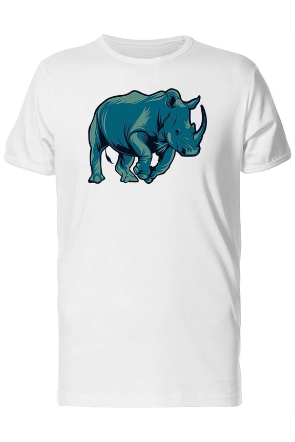 Green Rhino Mascot T-Shirt Men -Image by Shutterstock, Male Large