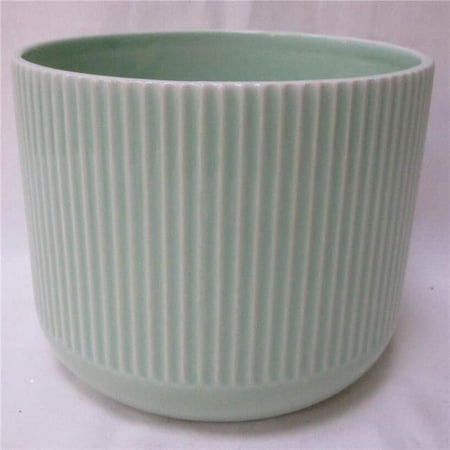 Green Ribbed Planter