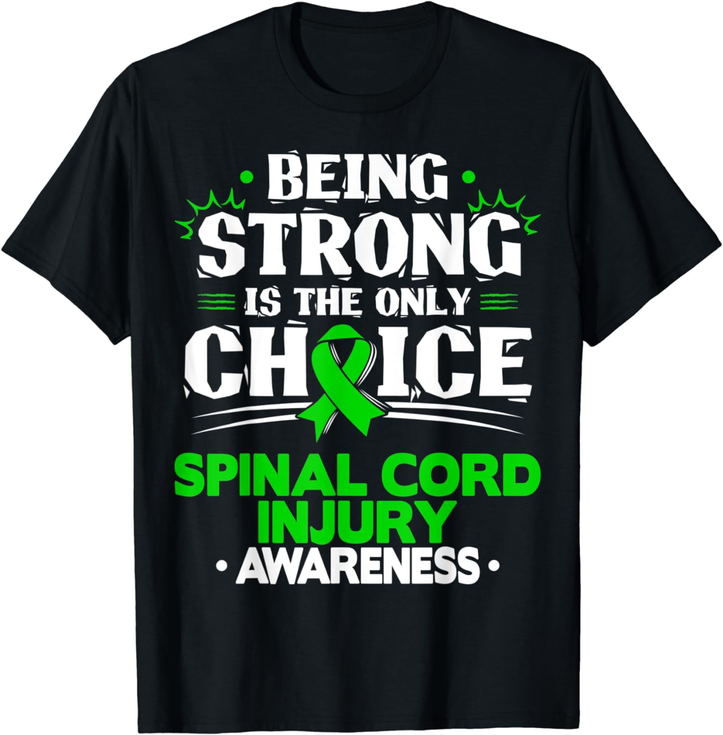 Green Ribbon Spinal Cord Injury Awareness Tee - Walmart.com