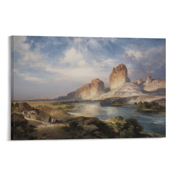 Green River Wyoming By Thomas Moran Art Prints Paintings Canvas Poster Poster Decorative Painting Canvas Wall Art Living Room Posters Bedroom Painting 24x36inch(60x90cm)