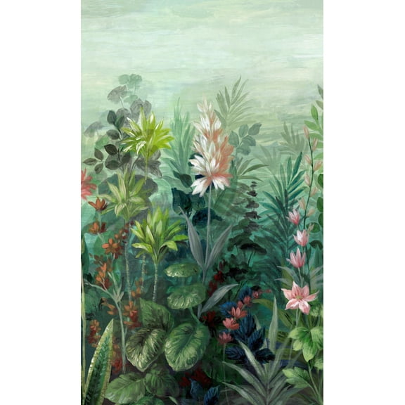 Green Romatic Floral Sage Wallpaper