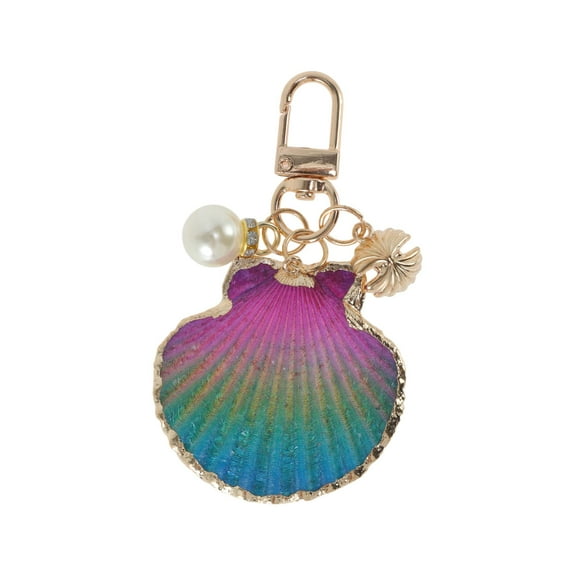 Unique Bargains Fashion Pearl Leopard Print Shell Style 4 Handbag Charm Green, Rose Red 1 Pc