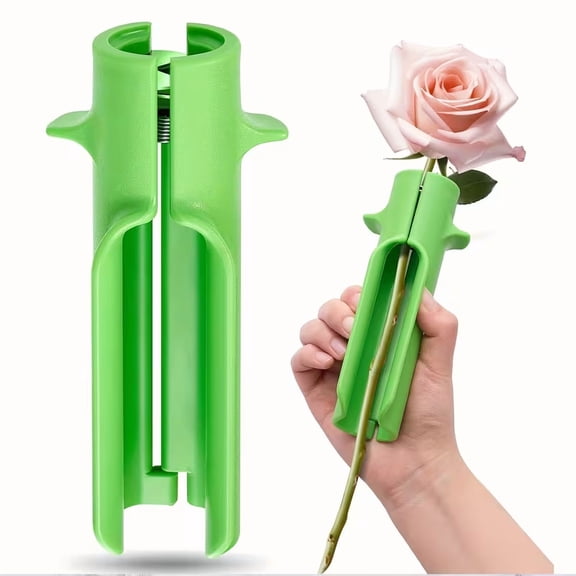 Green Rose Thorn & Leaf Remover Tool, Professional Floral Stem Cleaner & Pruning Cutter for Florists, Home Gardening & Flower Arranging