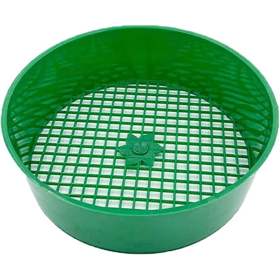 Screen mesh garden soil sieve tray, round screen mesh sand sifter, garden screening classifier, compost screen mesh